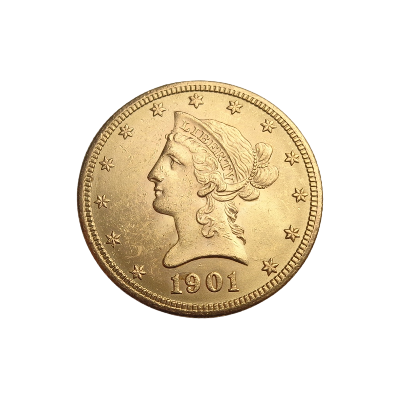Złota moneta 10 dolarów "Liberty" 1866-1907 r