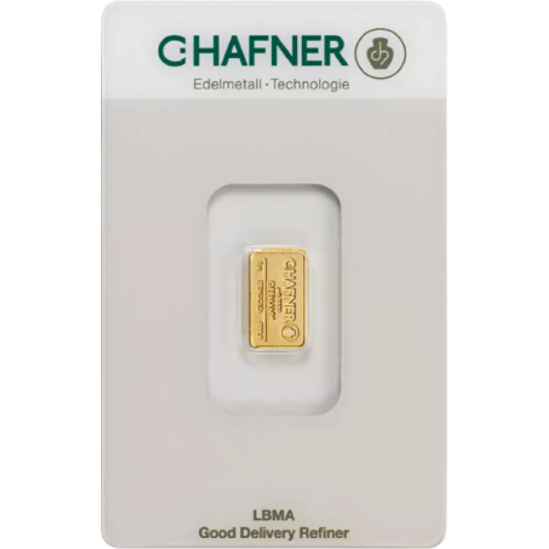 Sztabka złota 1 gram C. HAFNER LBMA