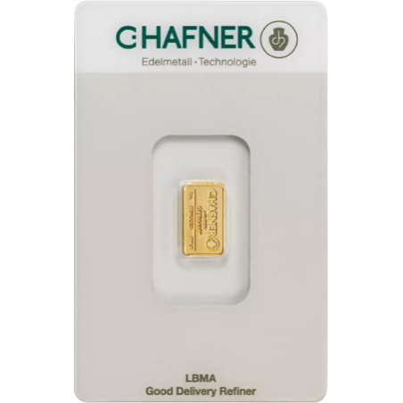 Sztabka złota 1 gram C. HAFNER LBMA