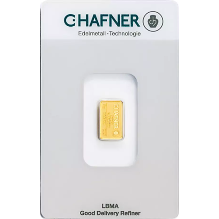 Sztabka Złota 2 gramy C. HAFNER LBMA