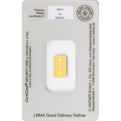 Sztabka Złota 2 gramy C. HAFNER LBMA