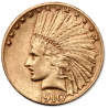 Złota moneta 10 dolarów "Indianin" 1908-1933 r