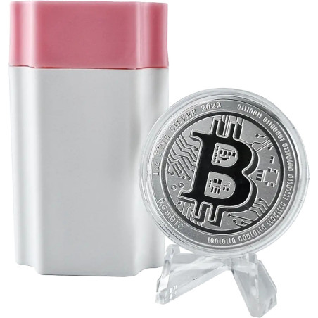 Srebrna moneta 1 uncja x 25 Bitcoin