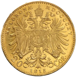 Złota Moneta 20 Koron Austria Au. 900