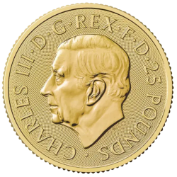Złota moneta 1/4 uncji Britannia 2025 r Karol III