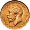 Złota moneta 1 Suweren Król Jerzy V 1911 - 1932 r.