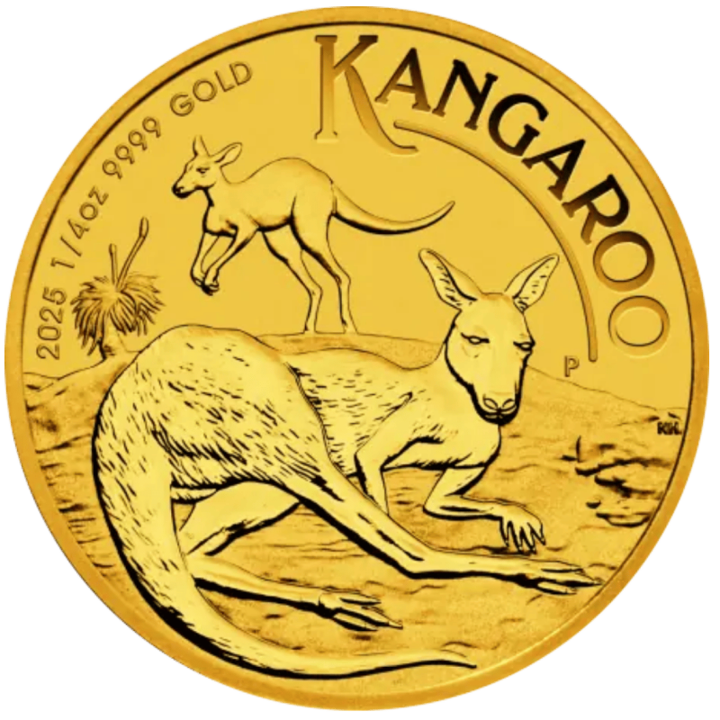 Złota moneta 1/4 uncji Australijski Kangur 2025 r
