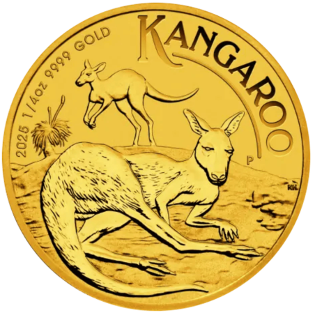 Złota moneta 1/4 uncji Australijski Kangur 2025 r