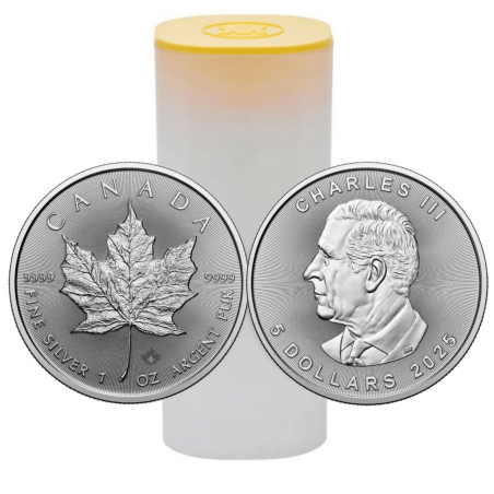 Srebrna moneta 1 uncja x25 Liść Klonu 2025