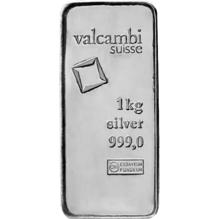 Sztabka srebra 1 kilogram Valcambi LBMA