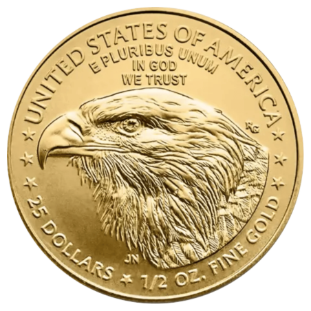 Złota moneta 1/2 uncji Amerykański Orzeł 2025 r