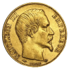 Złota Moneta 20 Franków Francja Napoleon III bez wieńca