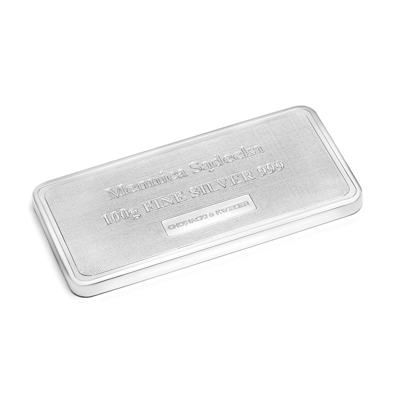 Sztabka srebra 100 g Mennica Sądecka Chojnacki & Kwiecień