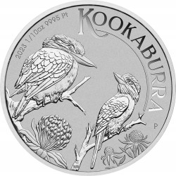 Platynowa moneta 1/10 uncji Kookaburra Elżbieta II różne roczniki