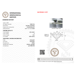 Diament Naturalny Brylant 0.50 ct H VS2 IGI