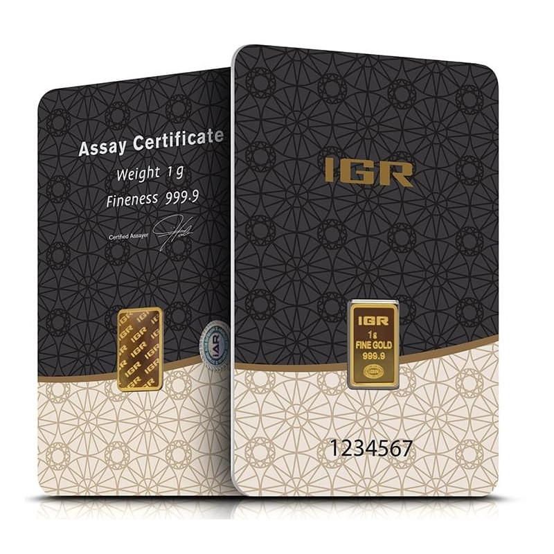Sztabka Złota 1 gram  IGR LBMA