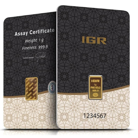 Sztabka Złota 1 gram  IGR LBMA