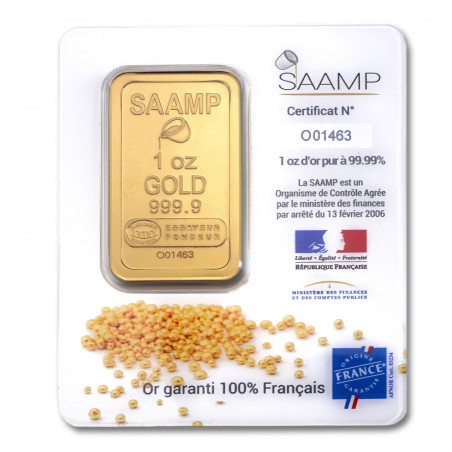 Sztabka Złota 1 uncja SAAMP