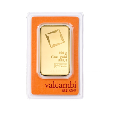 Sztabka Złota 100 gramów VALCAMBI LBMA - bita