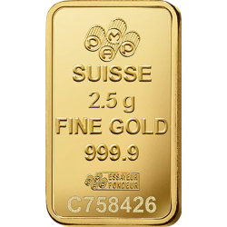 Sztabka Złota 2,5 grama  PAMP LBMA