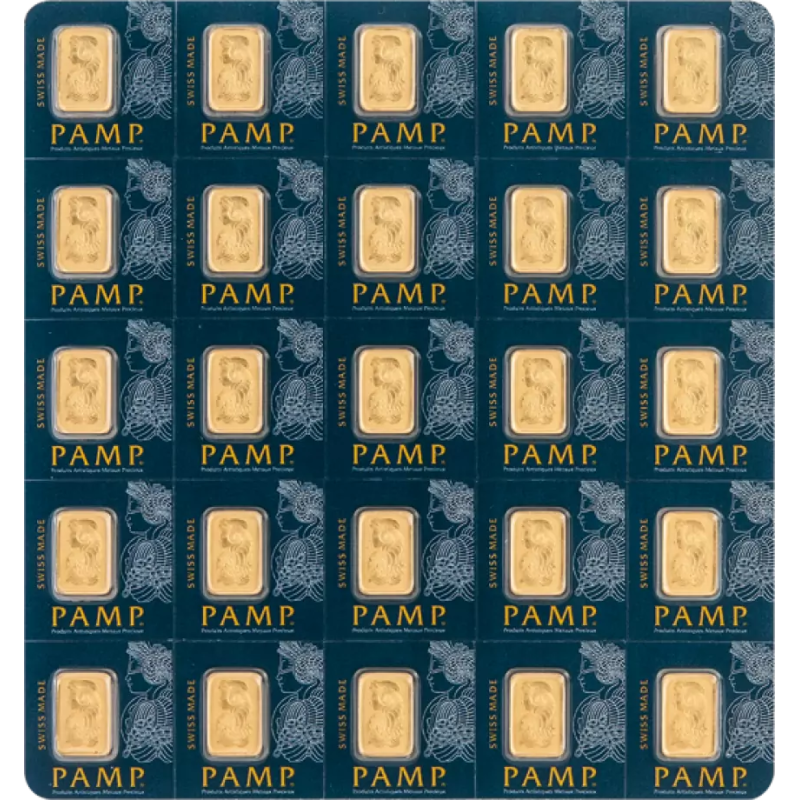 Sztabka Złota 25 x 1 gram  PAMP LBMA Multipak
