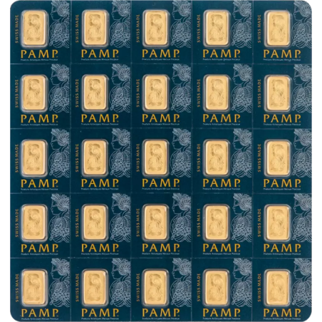 Sztabka Złota 25 x 1 gram  PAMP LBMA Multipak
