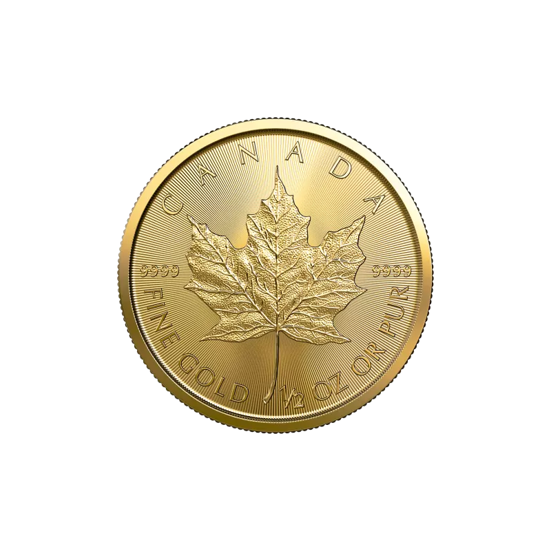 Złota Moneta 1/2 uncji Liść Klonu 2025 r
