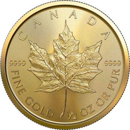 Złota Moneta 1/2 uncji Liść Klonu 2025 r