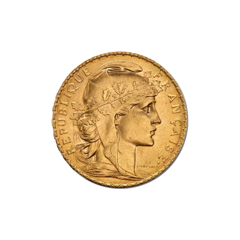 Złota Moneta 20 Franków Francja Au. 900